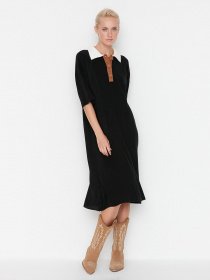 Платье миди Trendyol модель TWOAW23KZ00932/Siyah Фото