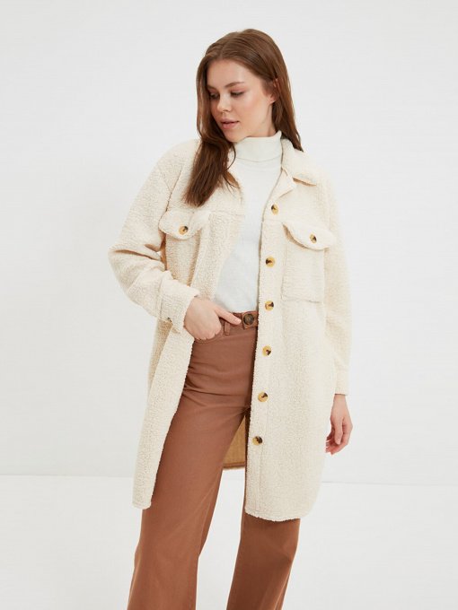 Куртка-рубашка Trendyol модель TCTAW22MT0007/Bej Фото