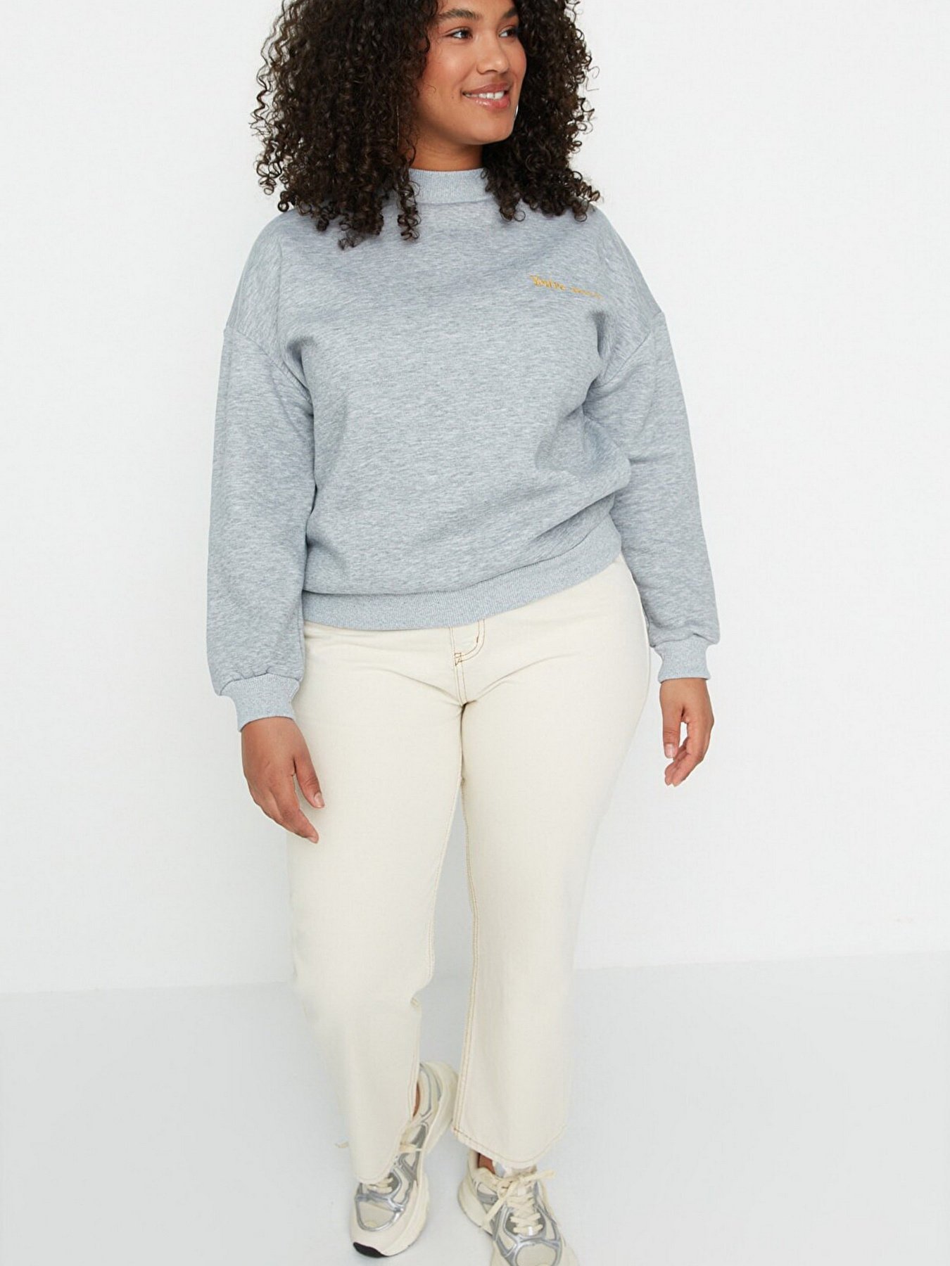 Свитшот Trendyol модель TBBAW23AO00000/Gri Фото