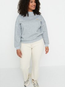 Свитшот Trendyol модель TBBAW23AO00000/Gri Фото
