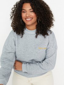 Свитшот Trendyol модель TBBAW23AO00000/Gri Фото
