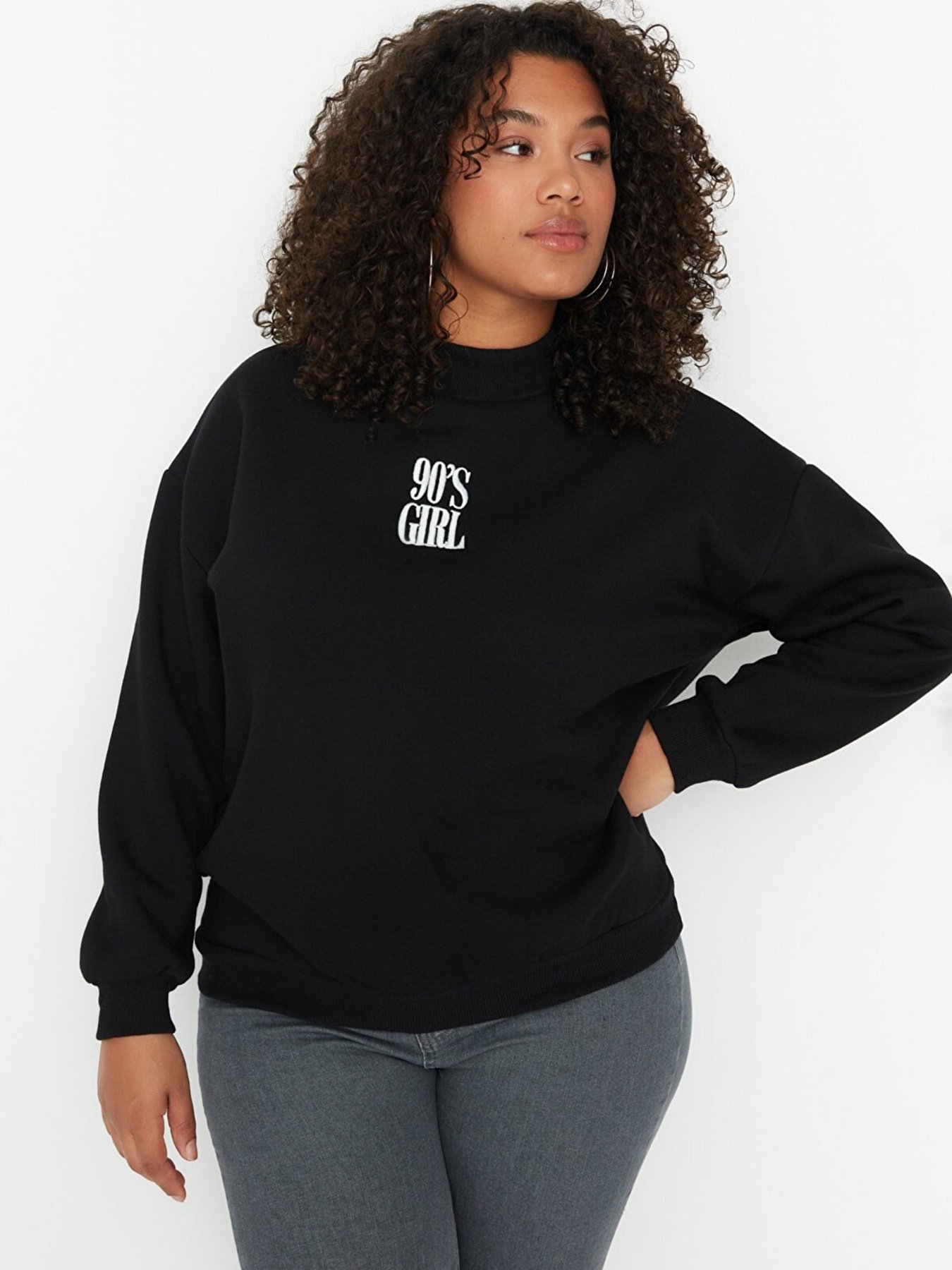 Свитшот Trendyol модель TBBAW23AO00004/Siyah Фото