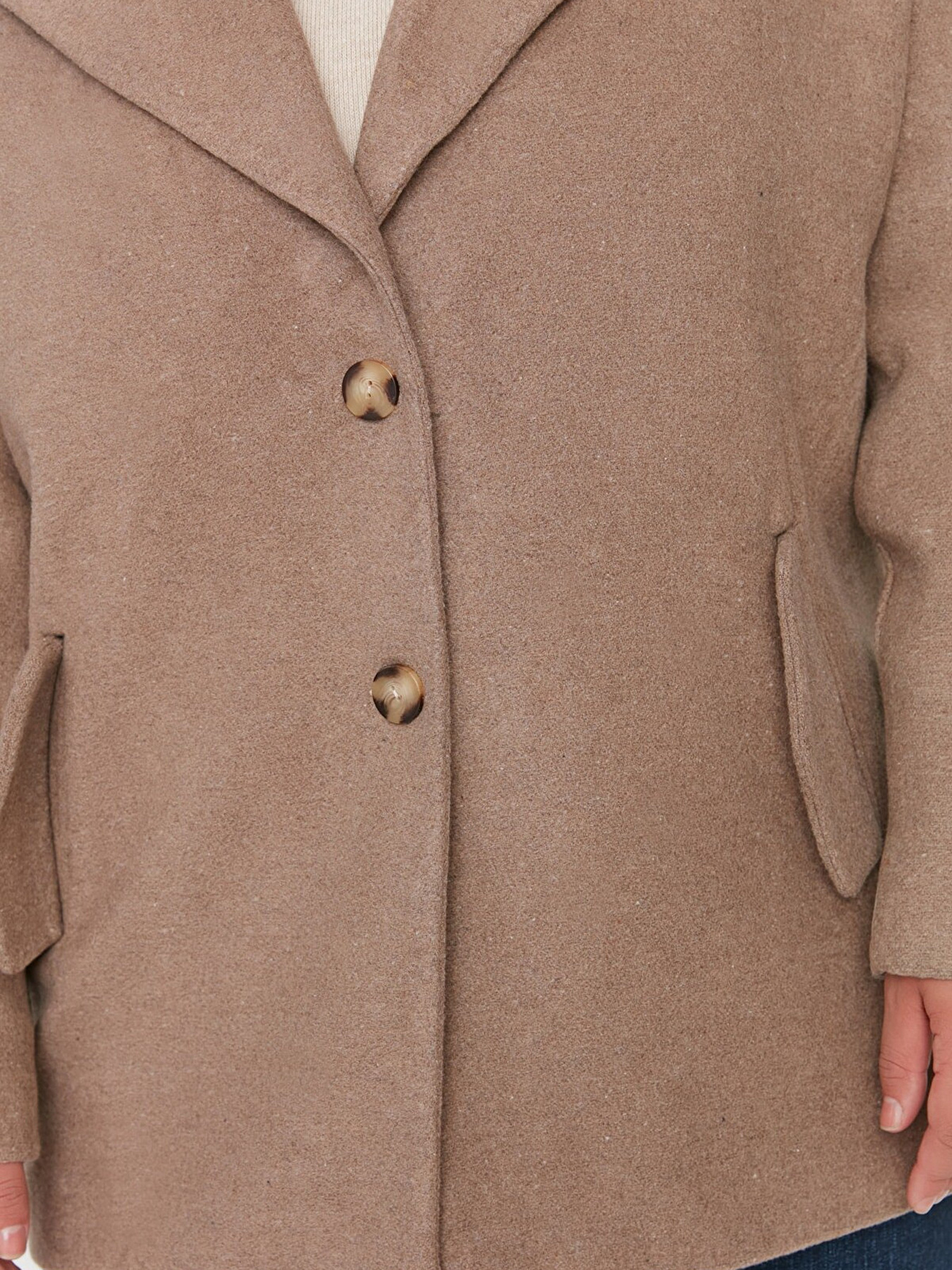 Пальто Trendyol модель TBBAW23KB00007/Vizon Фото