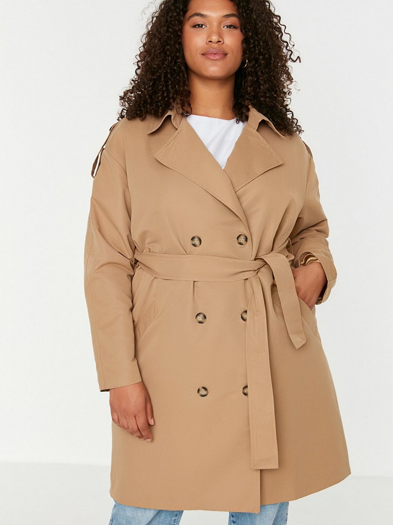 Тренч Trendyol модель TBBAW23BM00001/Camel Фото