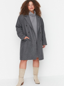 Пальто Trendyol модель TBBAW23KB00008/Gri Фото