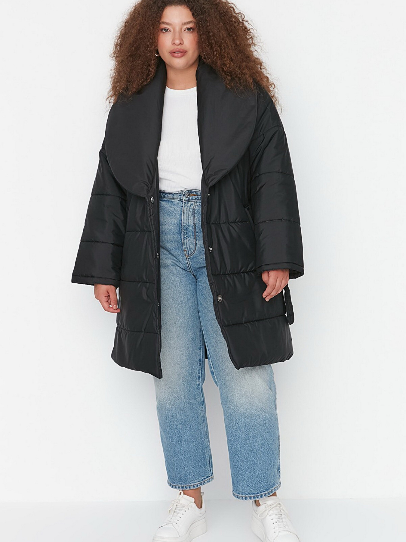 Пальто Trendyol модель TBBAW23AW00000/Siyah Пальто Trendyol модель TBBAW23AW00000/Siyah Фото