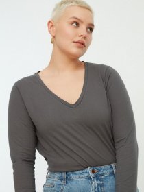 Лонгслив Trendyol модель TBBSS22TS0729/Antrasit Фото