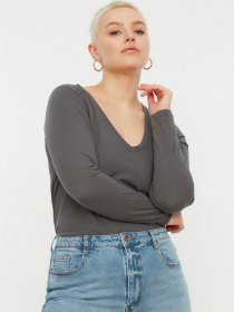 Лонгслів Trendyol модель TBBSS22TS0729/Antrasit Фото