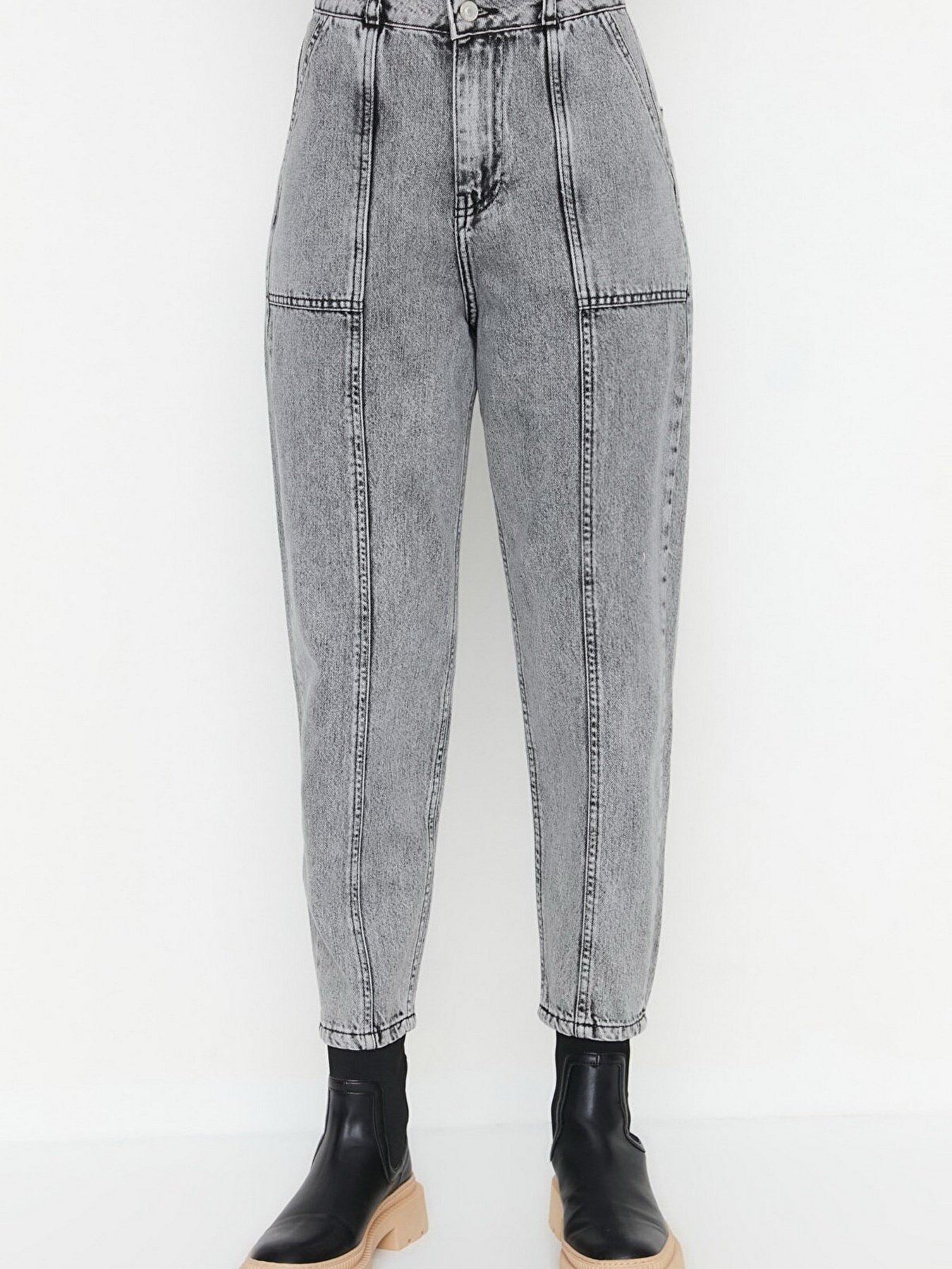 Джинси мом Trendyol модель TCTAW22JE0338/Antrasit Фото