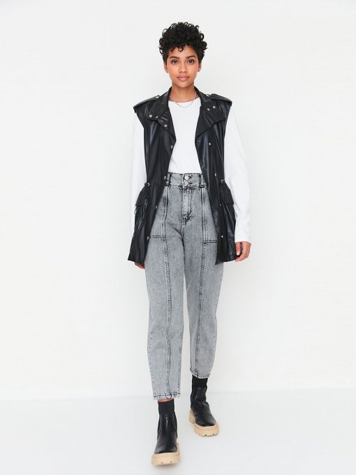 Джинси мом Trendyol модель TCTAW22JE0338/Antrasit Фото