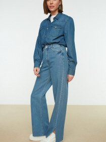 Широкие джинсы Trendyol модель TCTAW22JE0340/Acik Mavi Фото