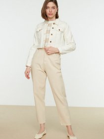 Джинси мом Trendyol модель TCTSS21JE0603/Ekru Фото