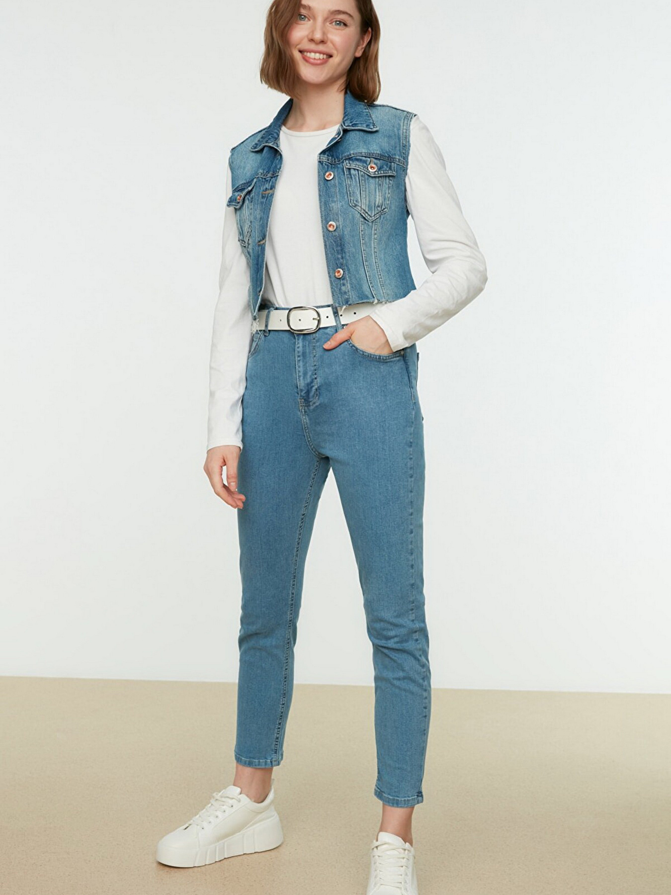 Скіні джинси Trendyol модель TCTSS21JE0622/Acik Mavi Фото