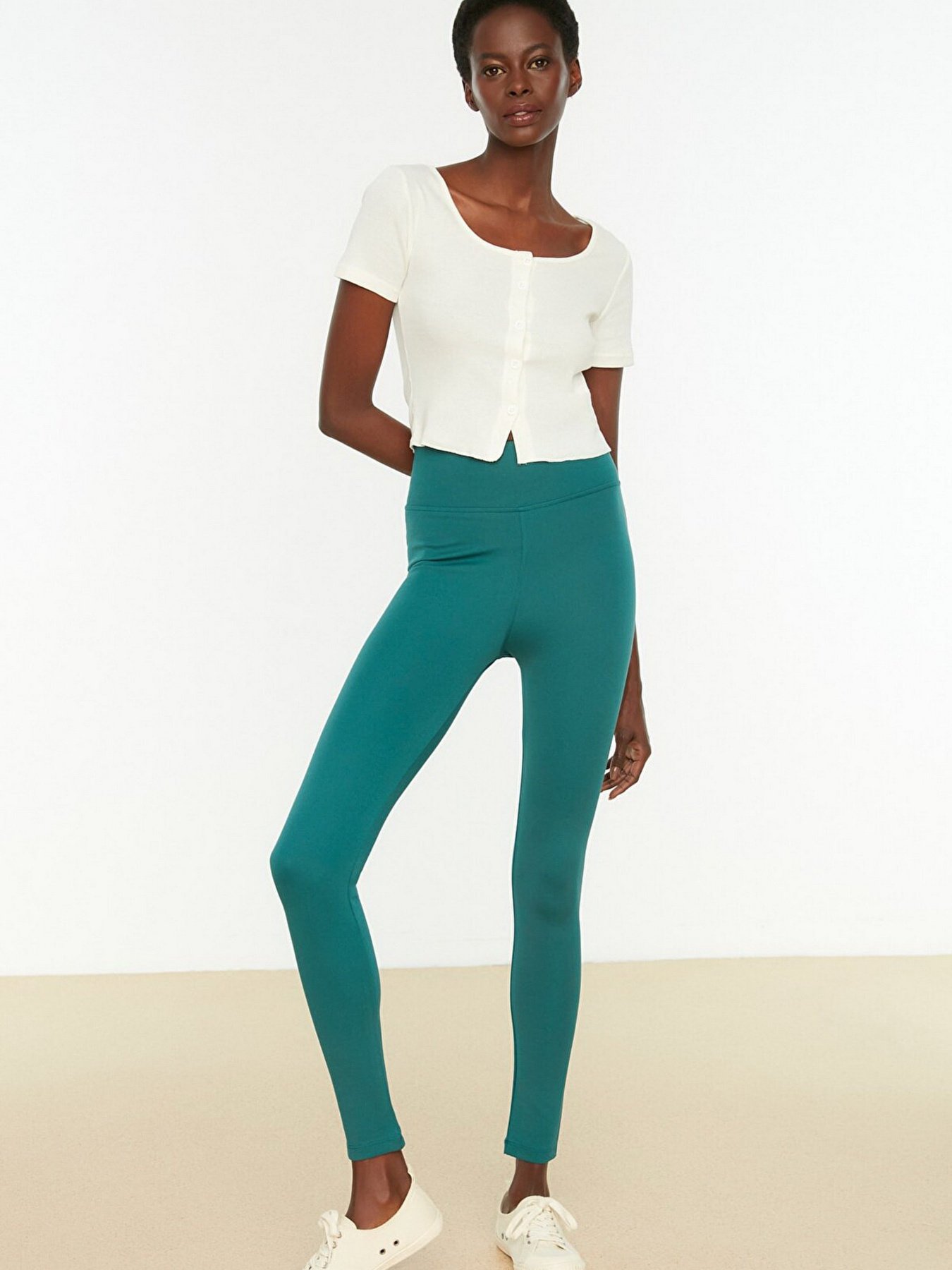 Леггинсы Trendyol модель TWOAW20TA0047/Petrol Фото