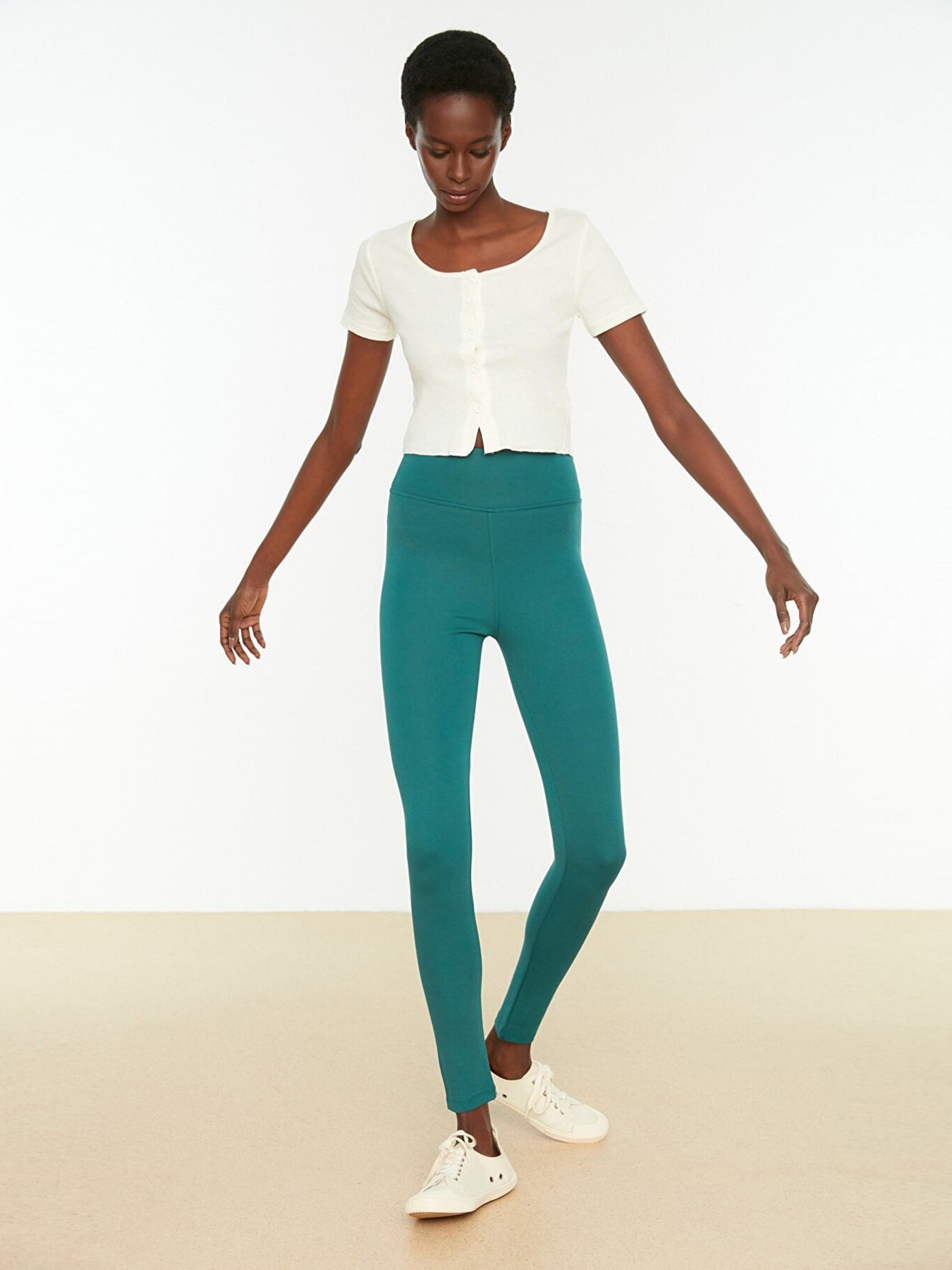 Легінси Trendyol модель TWOAW20TA0047/Petrol Легінси Trendyol модель TWOAW20TA0047/Petrol Фото