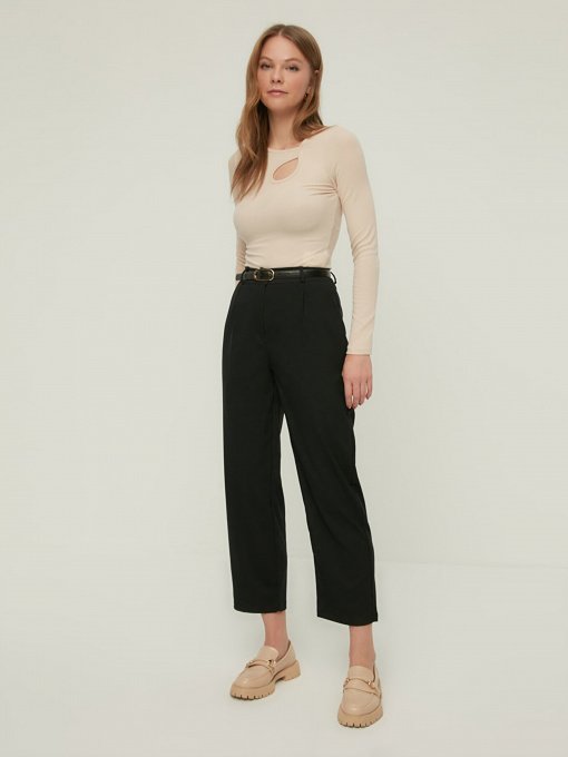 Класичні штани Trendyol модель TWOAW22PL0750/Siyah Фото