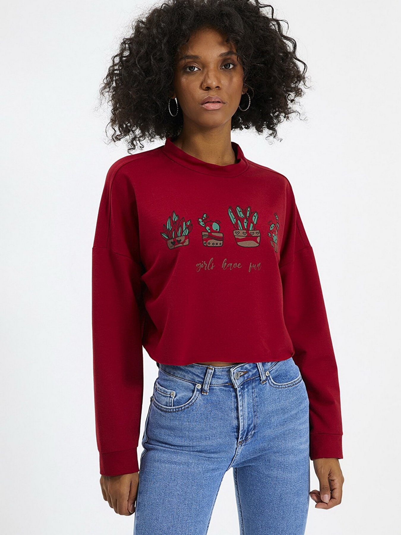 Свитшот Trendyol модель TWOAW22SW2302/Bordo Фото