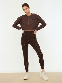 Леггинсы Trendyol модель TWOAW22TA0092/Kahverengi Фото