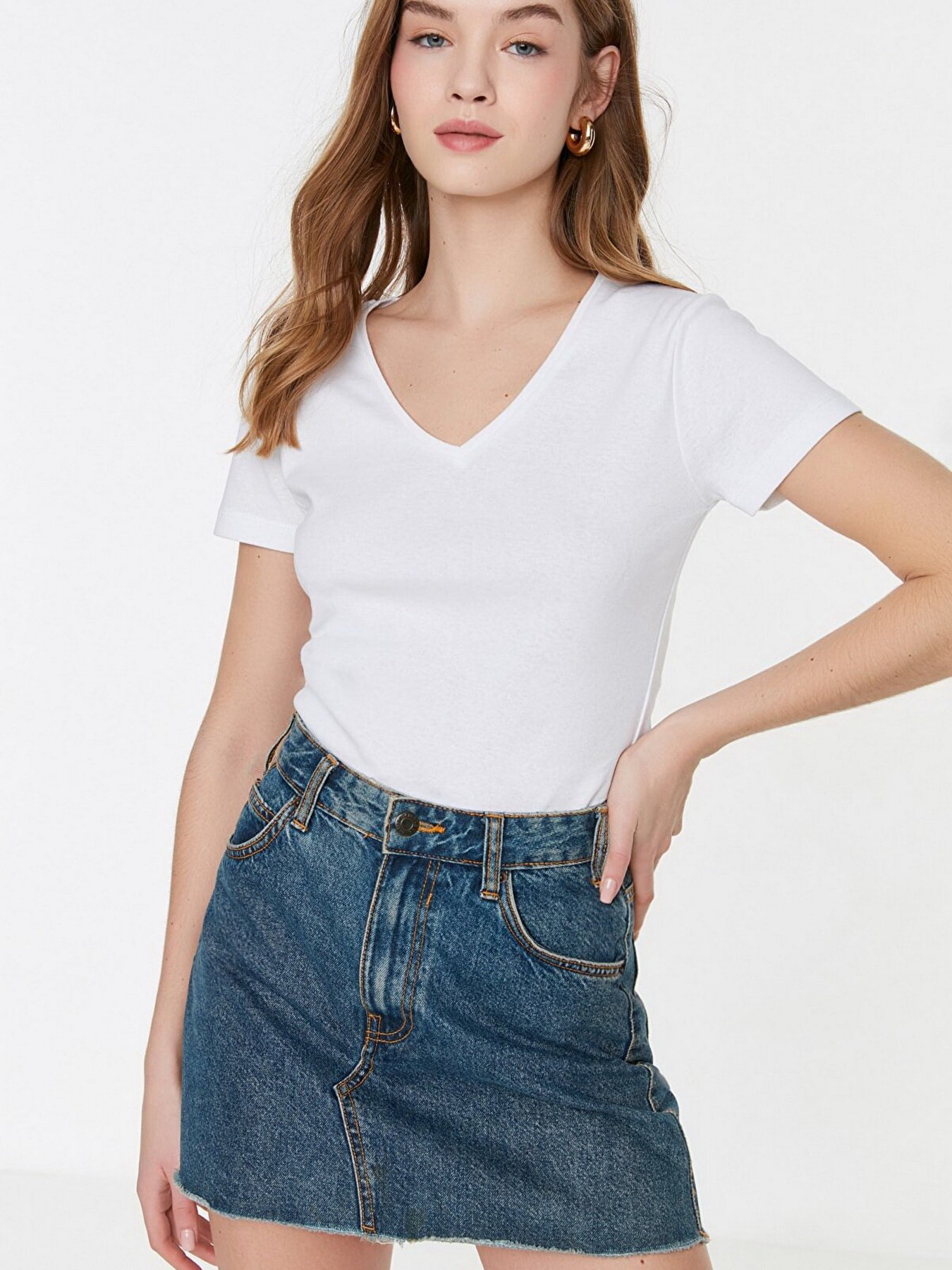 Футболка Trendyol модель TWOSS20TS0130/Beyaz Фото