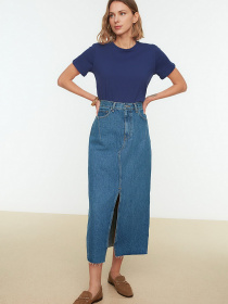 Набор футболок Trendyol модель TWOSS20TS0141/Lacivert-Bej Фото