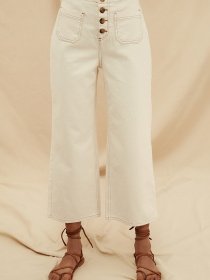 Широкие джинсы Trendyol модель TWOSS21JE0298/Ekru Фото