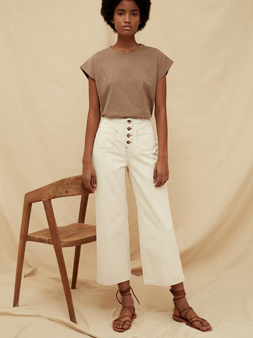 Широкие джинсы Trendyol модель TWOSS21JE0298/Ekru Фото