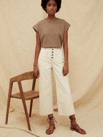 Широкі джинси Trendyol модель TWOSS21JE0298/Ekru Фото