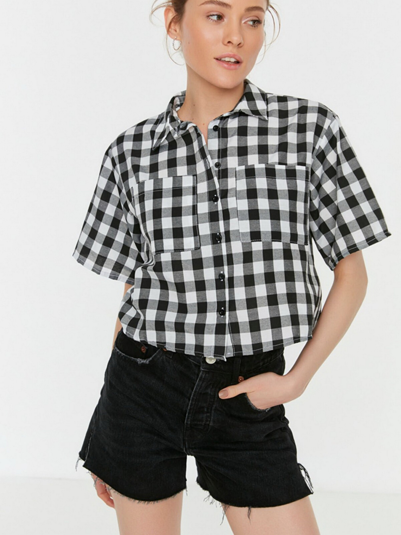 Блуза Trendyol модель TWOSS22GO0561/Siyah Фото