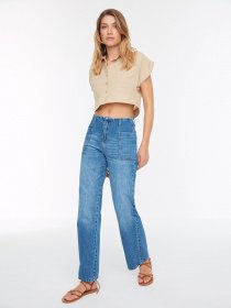 Широкі джинси Trendyol модель TWOSS22JE00028/Mavi Фото