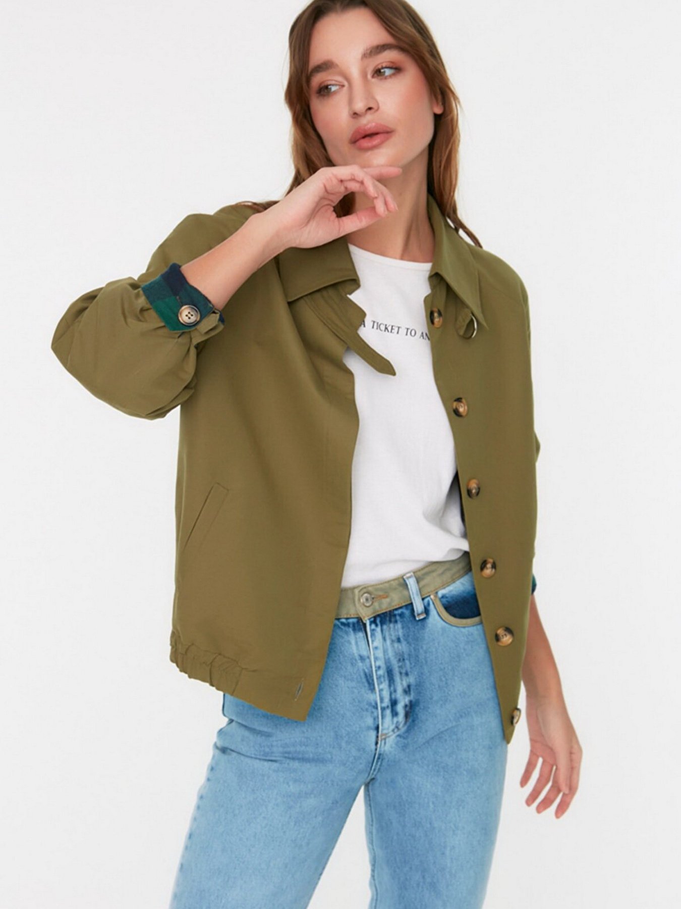 Вітровка Trendyol модель TWOSS22MO0080/Haki Фото