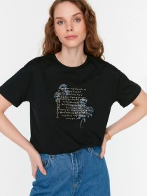 Футболка Trendyol модель TWOSS22TS00109/Siyah Фото