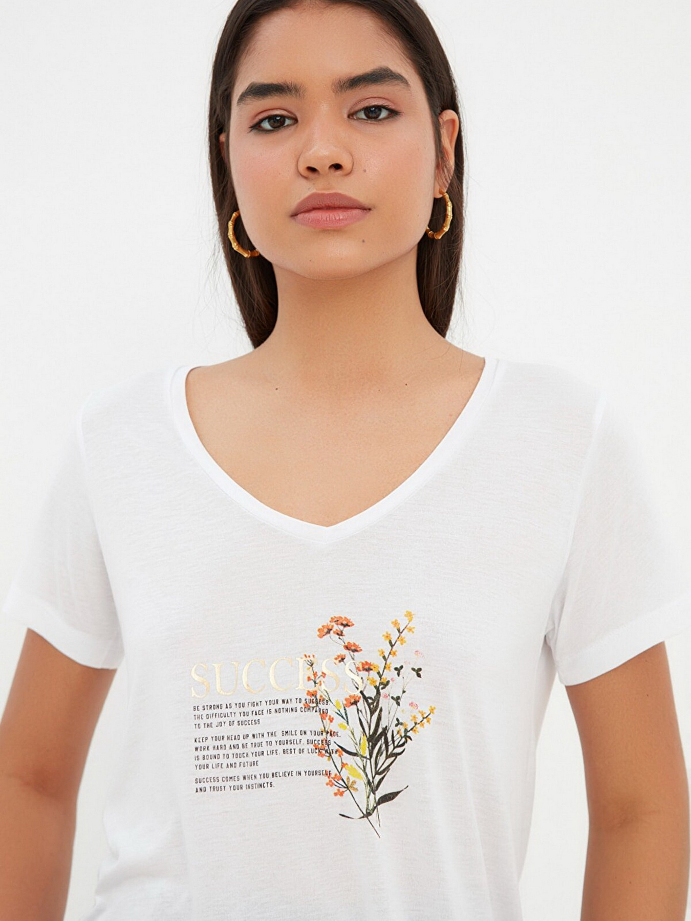 Футболка Trendyol модель TWOSS22TS00123/Beyaz Фото