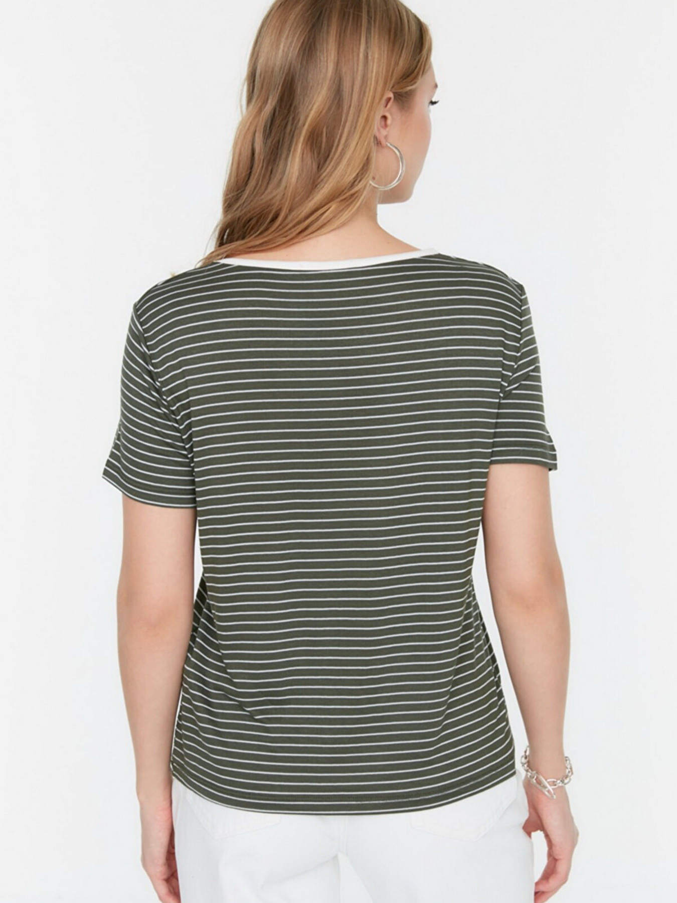 Футболка Trendyol модель TWOSS22TS00146/Haki Фото