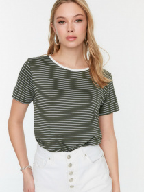 Футболка Trendyol модель TWOSS22TS00146/Haki Футболка Trendyol модель TWOSS22TS00146/Haki Фото
