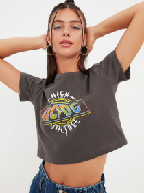 Футболка Trendyol модель TWOSS22TS0038/Antrasit Фото