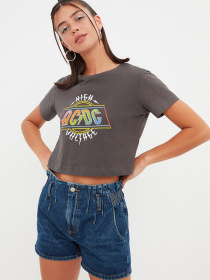 Футболка Trendyol модель TWOSS22TS0038/Antrasit Фото