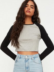 Футболка Trendyol модель TWOSS22TS0371/Gri Фото