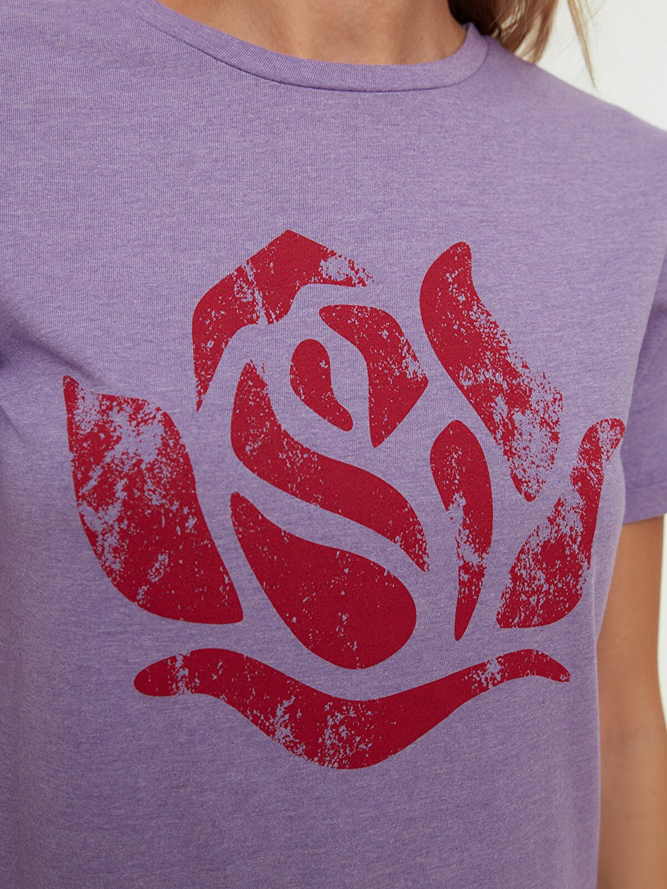 Футболка Trendyol модель TWOSS22TS0867/Lila Фото