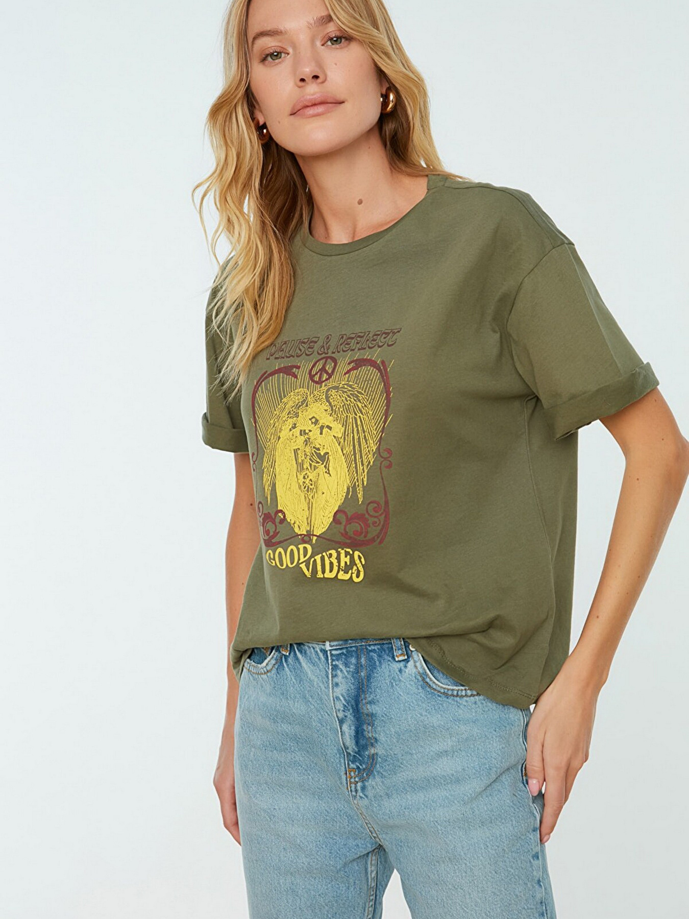 Футболка Trendyol модель TWOSS22TS0997/Acik Yesil Фото