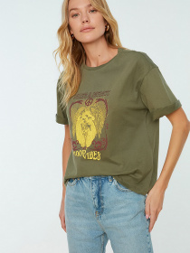 Футболка Trendyol модель TWOSS22TS0997/Acik Yesil Фото