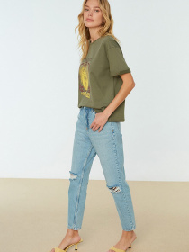 Футболка Trendyol модель TWOSS22TS0997/Acik Yesil Фото