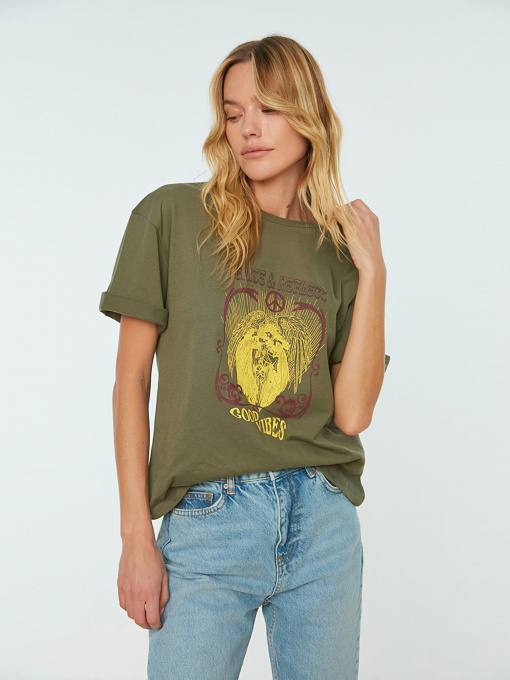 Футболка Trendyol модель TWOSS22TS0997/Acik Yesil Фото