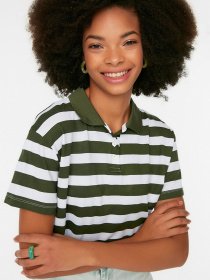 Футболка Trendyol модель TWOSS22TS1000/Haki Фото