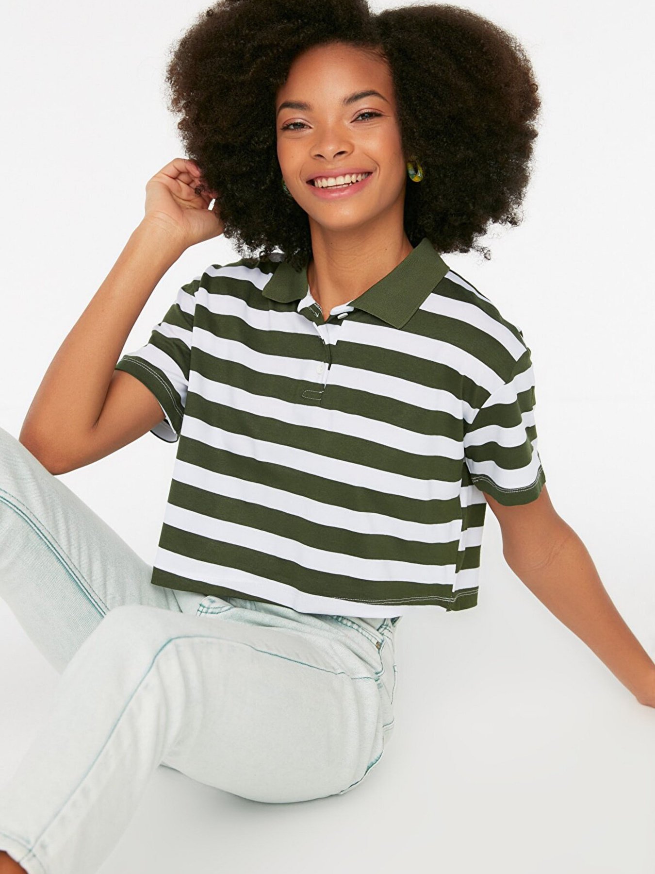 Футболка Trendyol модель TWOSS22TS1000/Haki Футболка Trendyol модель TWOSS22TS1000/Haki Фото