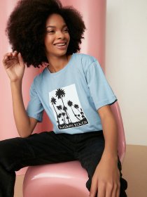 Футболка Trendyol модель TWOSS22TS1122/Mavi Фото