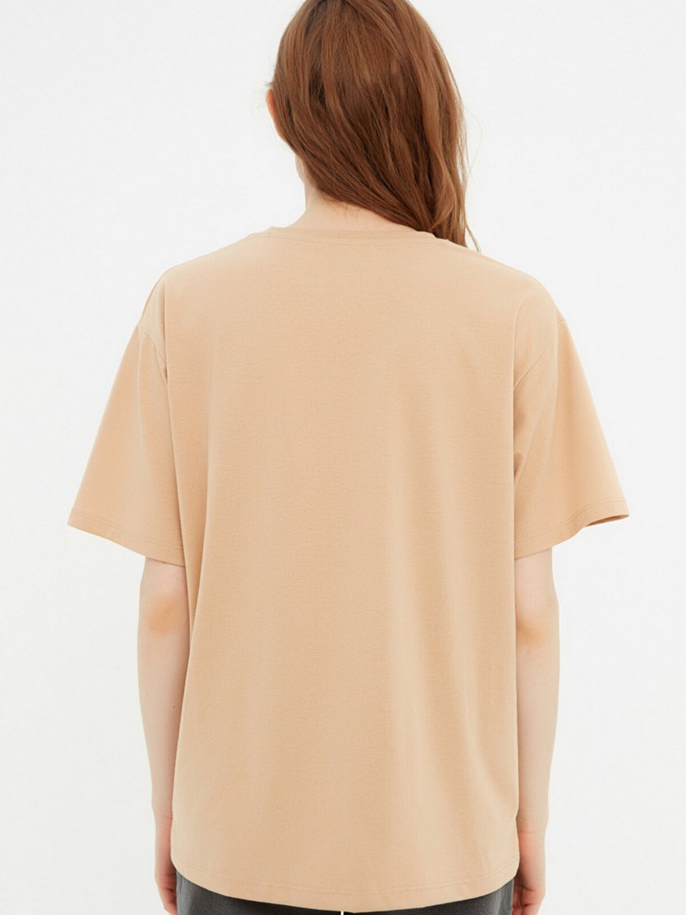 Футболка Trendyol модель TWOSS22TS1166/Bej Фото