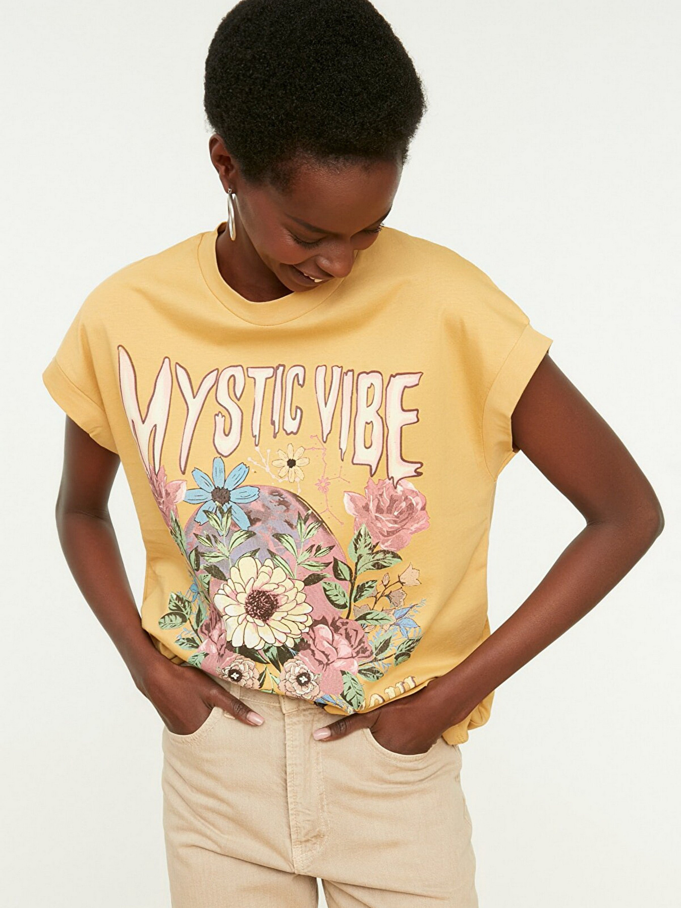 Футболка Trendyol модель TWOSS22TS1291/Camel Фото