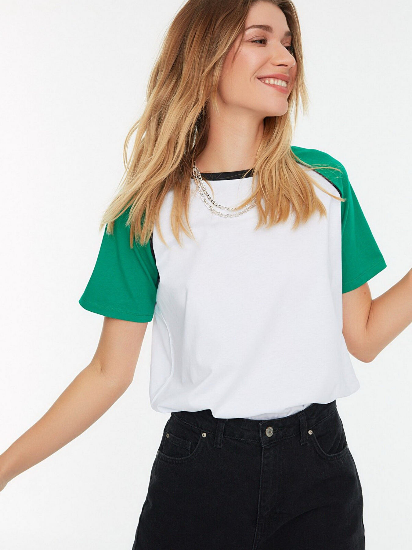 Футболка Trendyol модель TWOSS22TS1359/Yesil Фото