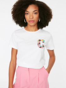 Футболка Trendyol модель TWOSS22TS1484/Beyaz Фото