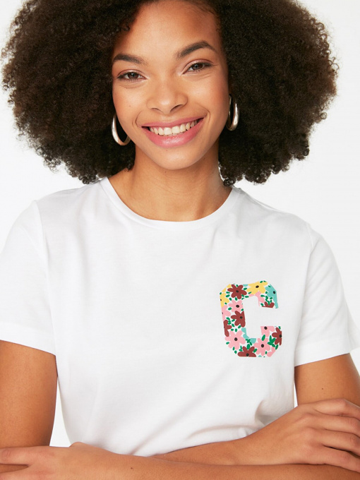 Футболка Trendyol модель TWOSS22TS1484/Beyaz Фото